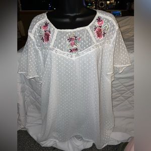 Long Tall Sally Swiss Dot Top